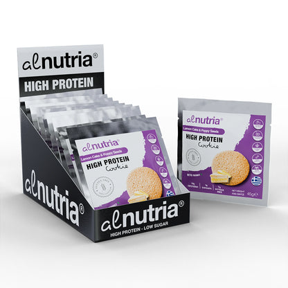 Gluten Free Lemon Cake & Poppy Seeds High Protein Cookies (12x45g)